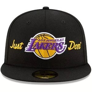 New Era X Just Don Los Angeles Lakers 59FIFTY Fitted Hat Black / Gold